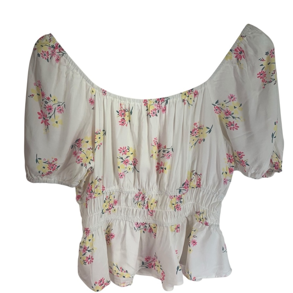 Ardene White Floral Off-Shoulder Top large - Picture 2 of 11